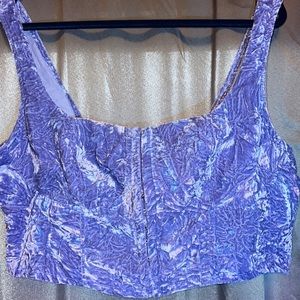 🦄💜LAVENDER VELVET CORSET CROP-TOP💜🦄